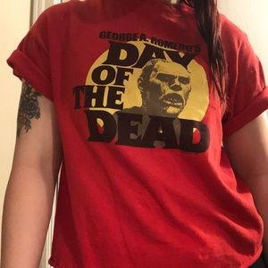 Red Day of the Dead Red Crop Top